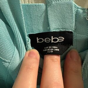 bebe Mint Green Ribbed Intimates Top